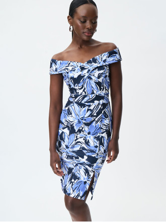 232049 Dress - Blue/Vanilla (Joseph Ribkoff)